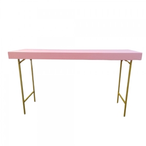 Aparador Retangular Dourado / Rosa