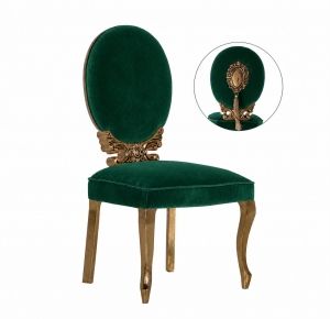 Cadeira Pingente - verde com Dourado