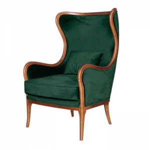 Poltrona Lille Tecido Verde