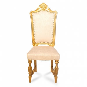 Cadeira Dourada com Estofado Fendi