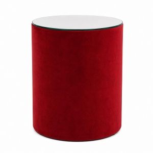 MESA TAMBORETE ESPELHO- VERMELHO 