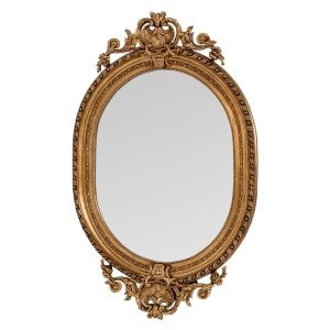 Espelho Oval Dourado