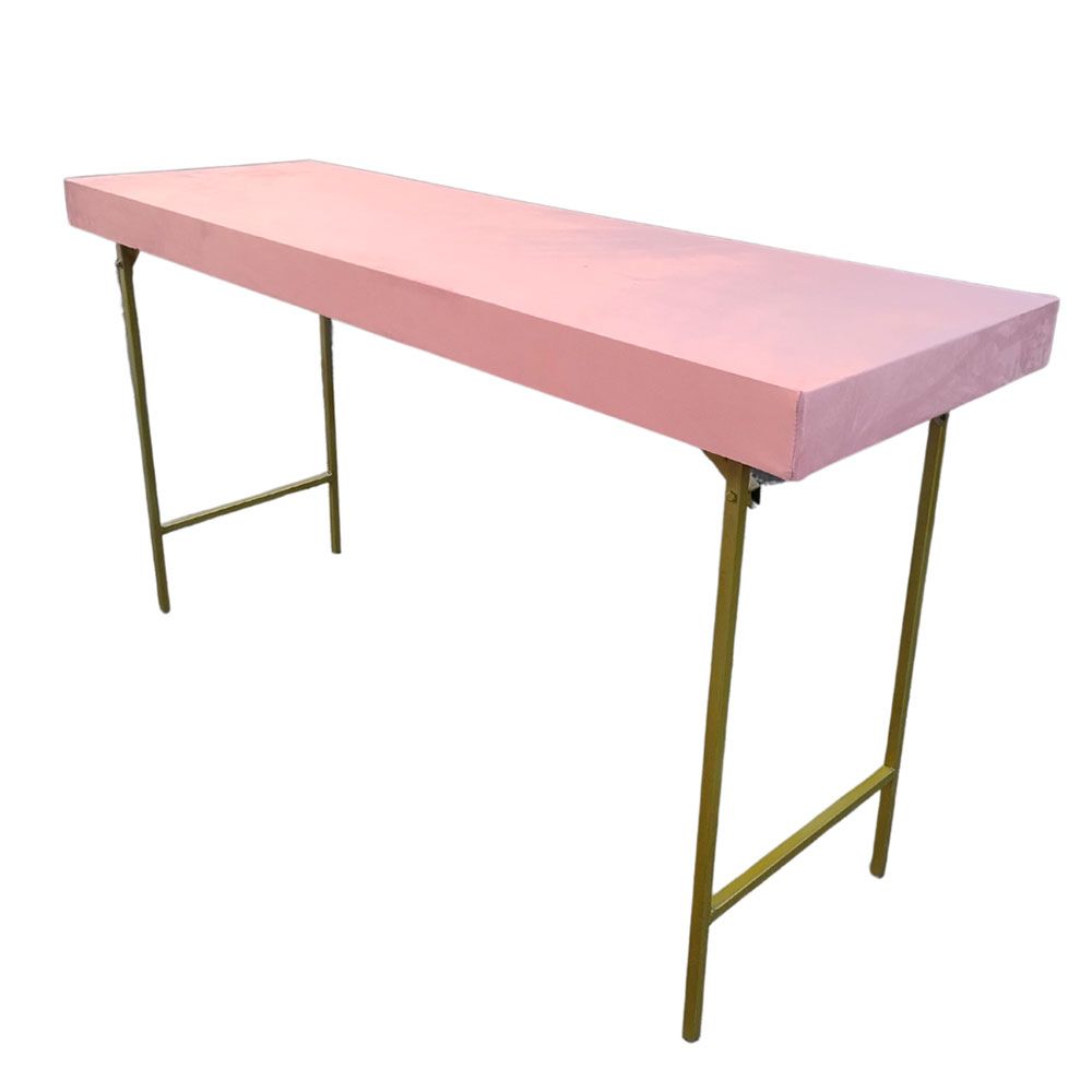 Aparador Retangular Dourado / Rosa