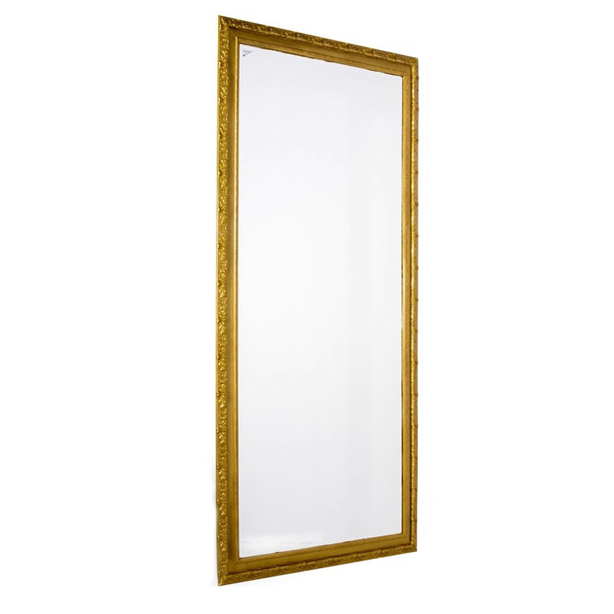 Espelho Moldura Fina Dourada